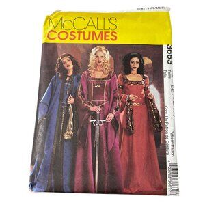 McCalls Costumes Sewing Pattern 3663 Sizes EE 14-16-18-20 Medieval Dresses NEW